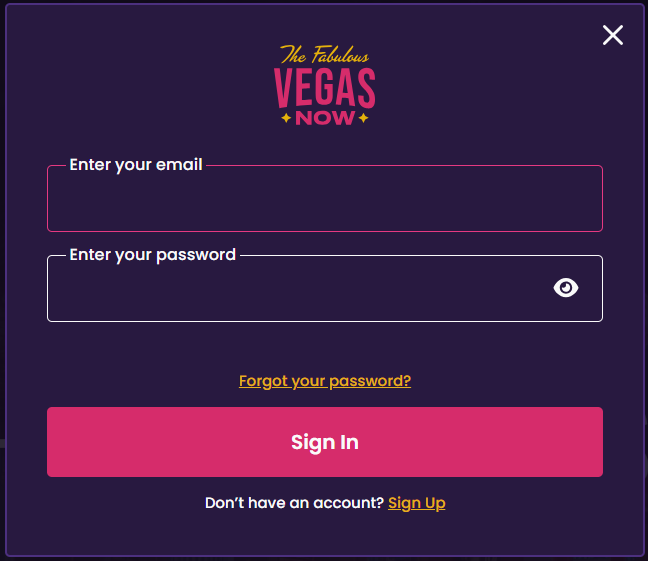 vegasnow casino login